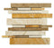 Mixed Travertine Tumbled Random Strip Mosaic Tile